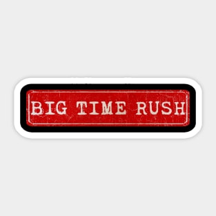 vintage retro plate Big Time Rush Sticker